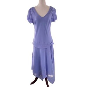 ABG Purple Chiffon Midi Dress